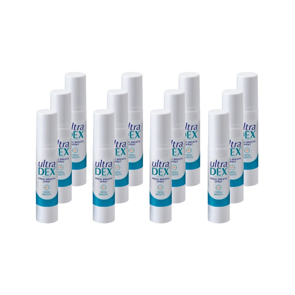 UltraDEX Fresh Breath Oral Spray 12 X 9 ml, White, 9 ml (Pack of 12)