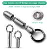 TISUR Small Keychain Pill Holder, Titanium Pill Case Waterproof Pill Fob for Travel Purse Pocket Pill Container Box,Small Pill Organizer view 2