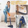 360 Rotatable Adjustable Cleaning Mop, Triangular Cleaning Mop Telescopic Scrubber Brush for Hardwood Windows Floor Wall Tile Triangle Mop Set with 6Pcs Cloth (White Mop) view 4