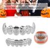Restokki Hip Hop Teeth Bracket, Brace Brass Material Multipurpose Wearable for Music Concerts Halloween for Party(Silver-XHYT1016) view 4