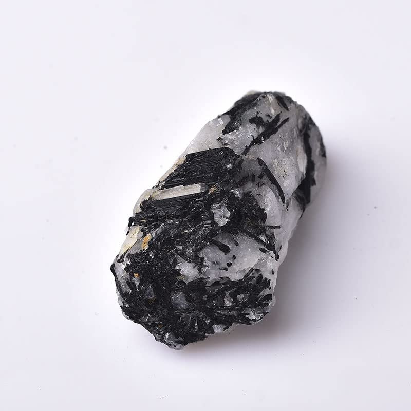 1PC Natural Black Tourmaline Crystal Irregular Rough Original Mineral Specimen Home Decor Raw Crystals Or Fish Tankl Decor Gift,Random Delivery,60-90g