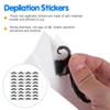 Cabilock 50pcs Beard Mustache Stickers Nose Wax Sticker Hair Removal Waxing Decals Fake Mustaches Eyebrow Facial Hair Remover Tool for Mustache Beard Nose Hair view 2
