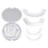 3 Pairs Instant Veneer Dentures Serrated Dentures Top Bottom Temporary Fake Cosmetic Teeth Straightening Braces Covering Whitening Restoration Kit for Men and Women view 1