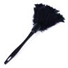 1pc Turkey Feather Duster with Black Plastic Handle Cleaning (black) 35cm view 2