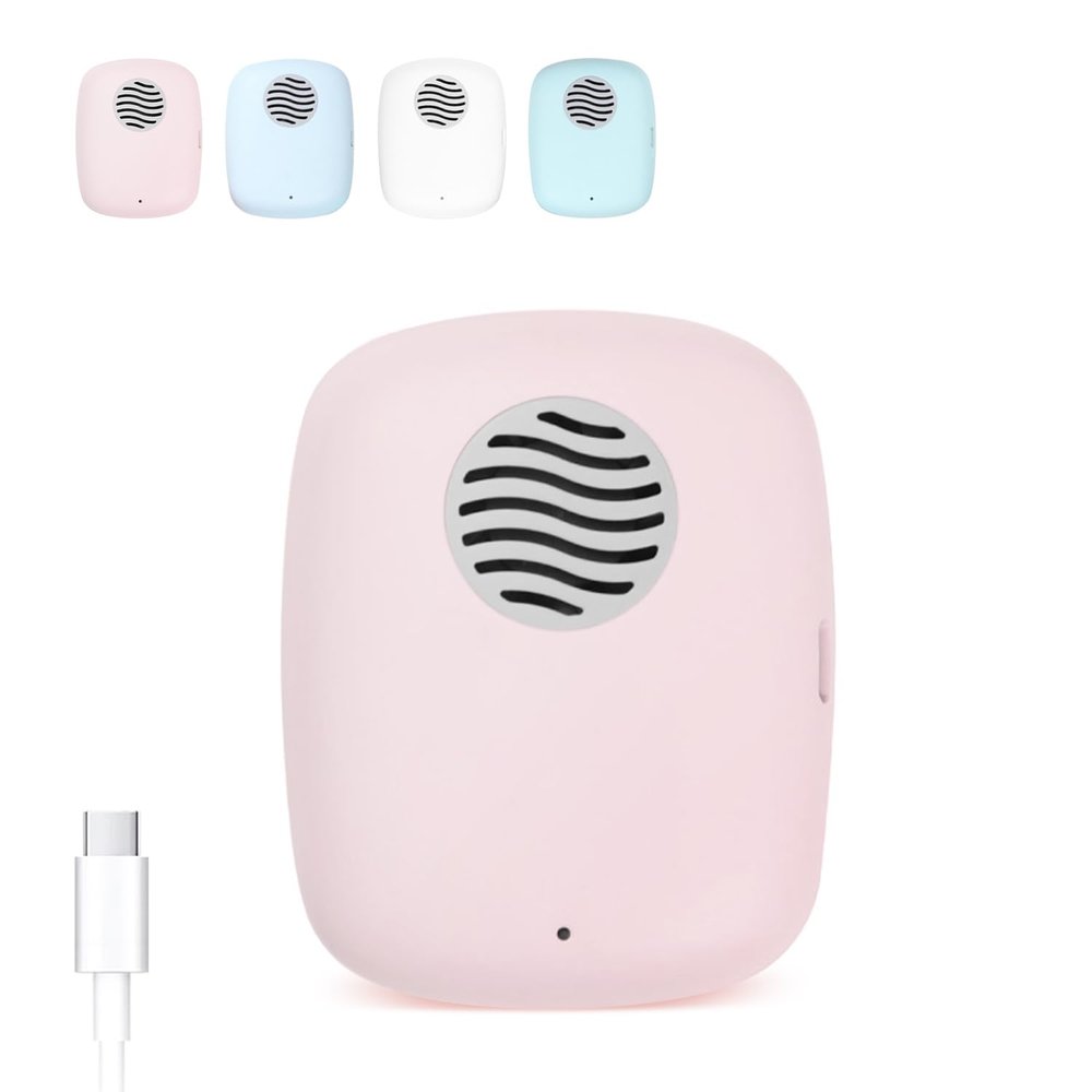 ELMWAY STB-021 UV Toothbrush Sanitizer Case  Compact UVC Sterilizer with Fan, USB Rechargeable Travel Toothbrush Cover for Daily Manual & Electric Toothbrushes  Pink