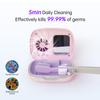 ELMWAY STB-021 UV Toothbrush Sanitizer Case  Compact UVC Sterilizer with Fan, USB Rechargeable Travel Toothbrush Cover for Daily Manual & Electric Toothbrushes  Pink view 2