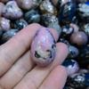 20X30mm Pink Black Garnet Oval Healing Natural Crystal Massage Mineral Gemstone Decoration,3 PC view 1