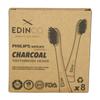Edinco Recyclable Charcoal Replacement Heads for Philips Sonicare (4/8 Pack) | Universal Snap-On, Deep Clean & Whitening for DiamondClean, ProtectiveClean, FlexCare (8 Pack) view 4