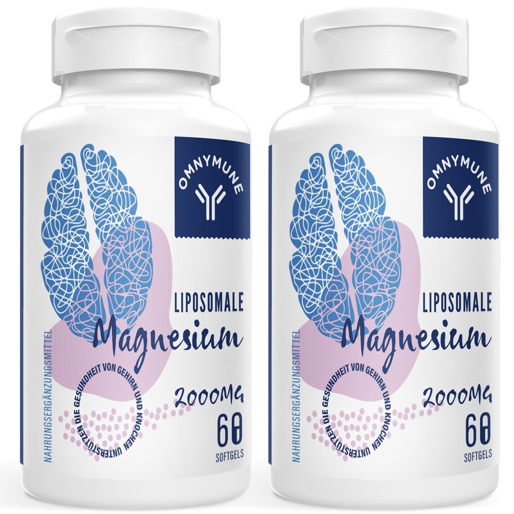 Liposomale Magnesium 2000mg Hohe Strke - Magnesium-Ergnzung mit Vitamin D3 & K2 Nicht-GMO Gluten frei