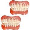 Immediate Fake Teeth Reusable Perfect Smile Upper and Lower Jaw Veneers Teeth Dental Silicone Tooth Whitening Temporary Prosthesis Teeth for Men Women Cover Missing Teeth,2pc view 1
