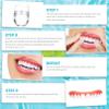 Immediate Fake Teeth Reusable Perfect Smile Upper and Lower Jaw Veneers Teeth Dental Silicone Tooth Whitening Temporary Prosthesis Teeth for Men Women Cover Missing Teeth,2pc view 4