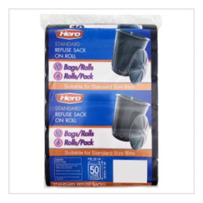 Hero Standard Refuse Sack On Roll 10 Bags/Rolls
