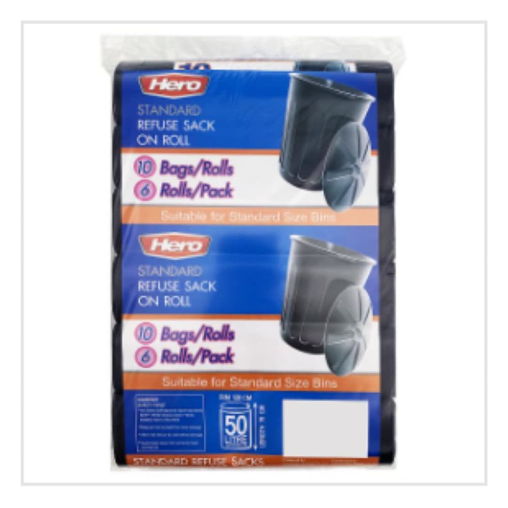 Hero Standard Refuse Sack On Roll 10 Bags/Rolls