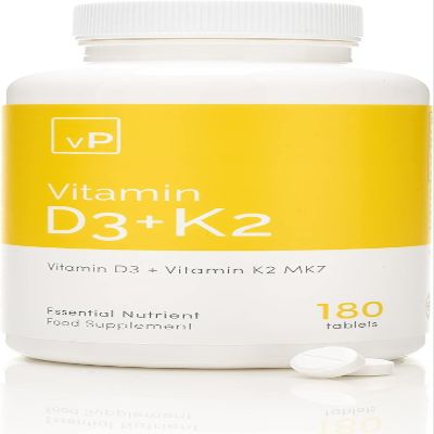 vP Vitality Pro Vitamin D3 4000 iu with Vitamin K2 100ug x 180 Tablets - Third Party Tested - Vitamin D Supplement with K2 MK7 - Vitality Pro