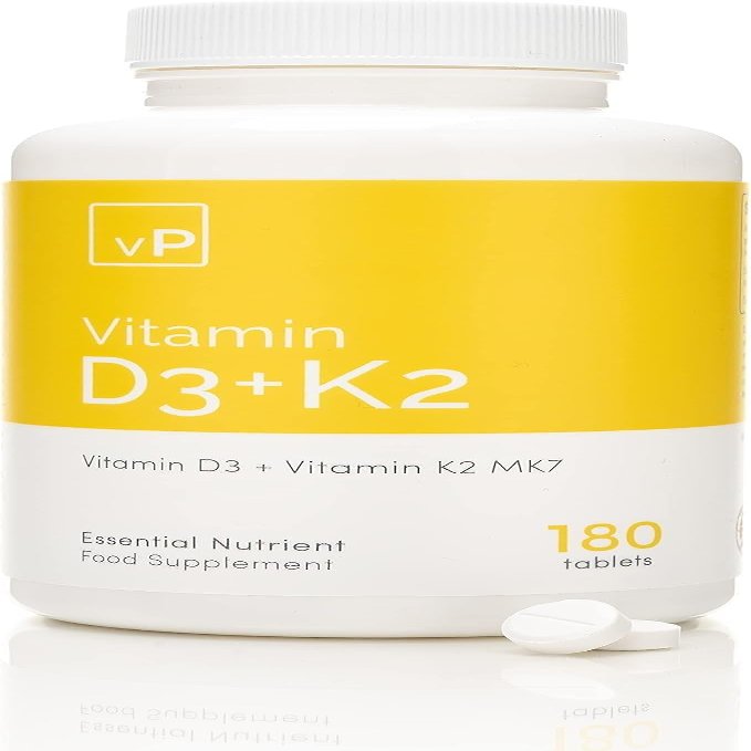 vP Vitality Pro Vitamin D3 4000 iu with Vitamin K2 100ug x 180 Tablets - Third Party Tested - Vitamin D Supplement with K2 MK7 - Vitality Pro