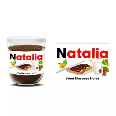 Personalised Customised Sticker Wrapper Jar Label for Chocolate Spread Bottle Gift Present (For 200g Bottle)