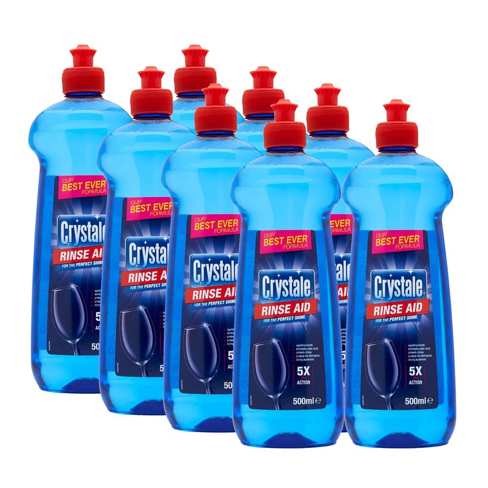 Crystale Dishwasher Rinse Aid - Original - Pack of 8