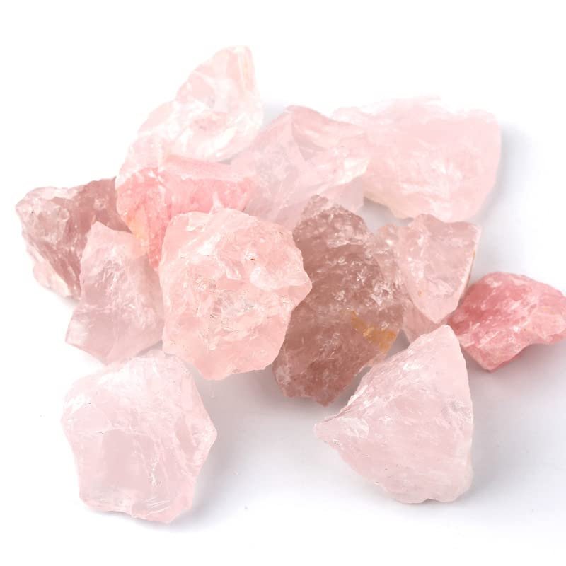 100g Bulk Lots Raw Rough Crystal Quartz Natural Rock Stone Amethyst Citrine Fluorite Mineral Specimen Garden Decor,Pink Crystal