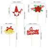 Cyodoos 24pcs Merry Christmas Cupcake Toppers Xmas Santa Claus Winter Holiday New Year Ceremony Cupcake Picks Christmas Party Cake Decorations view 2