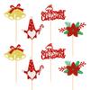 Cyodoos 24pcs Merry Christmas Cupcake Toppers Xmas Santa Claus Winter Holiday New Year Ceremony Cupcake Picks Christmas Party Cake Decorations view 3