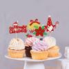 Cyodoos 24pcs Merry Christmas Cupcake Toppers Xmas Santa Claus Winter Holiday New Year Ceremony Cupcake Picks Christmas Party Cake Decorations view 4