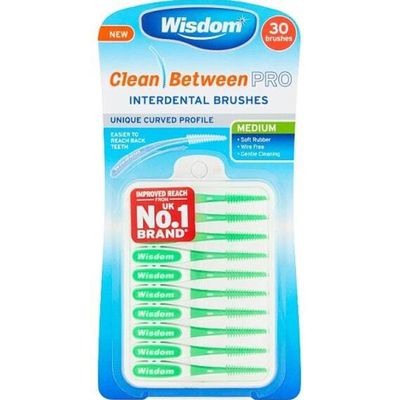 Wisdom 30 Clean Between Pro Medium Interdental Brushes - Pack of 2