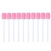 Disposable Oral Swabs- Healifty 100pcs Mouth Care Sponge Tooth Cleaning Sponge Swab for Oral Care (Pink)