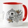 Vixar Hot Coffee Premium Roast Served Fresh Coloured Mug Cup Gift Birthday Work Office Christmas Tea Coffee (Red) view 1