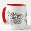 Vixar Hot Coffee Premium Roast Served Fresh Coloured Mug Cup Gift Birthday Work Office Christmas Tea Coffee (Red) view 3