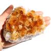 WGPHD meditation home Natural Citrine Geode Quartz Healing Crystal Cluster Home Meditation Gift (Size : 400-450g) view 3