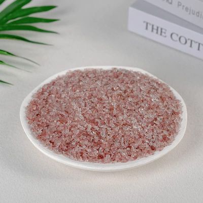 100g Natural Stones Clear Quartz Pink Crystal Amethyst Citrine Fluorite Aventurine Tiger Eye Obsidian Gravel for Decoration Home,Strawberry 3-5mm,100g