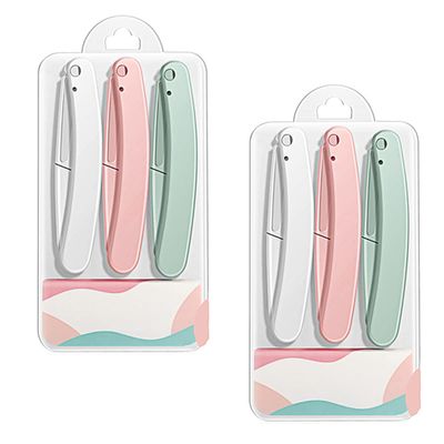 6PCS Fold Eyebrow Razors Microblading Blades Face Shavers for Women Dermaplaning Blades Trimmer Facial Razors for Women Peach Fuzz Dermaplaning Blades Tool Kit Eyebrow Shapers for Women and Men