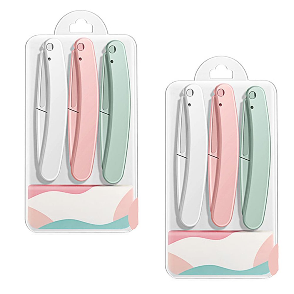 6PCS Fold Eyebrow Razors Microblading Blades Face Shavers for Women Dermaplaning Blades Trimmer Facial Razors for Women Peach Fuzz Dermaplaning Blades Tool Kit Eyebrow Shapers for Women and Men