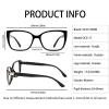 OCCI CHIARI Reading Glasses 1.25 Womens Square Reading Glasses Premium Readers Glasses for Women Modern Design (Black, 125) view 3
