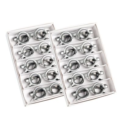 52/54/56/58/60/62/64/66/68/70mm PD Optical Optometry Trial Frame Trial Lens Frame Eyeglasses Optician Equipment 10 pieces(Color:Grau,Size:a set)