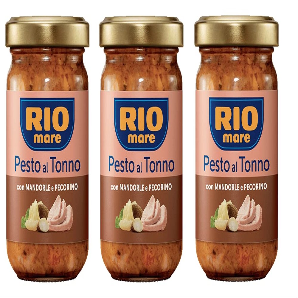 3 x Rio Mare Pesto al Tonno con Mandorle e Pecorino Tuna Pesto with Almonds and Pecorino 130 g