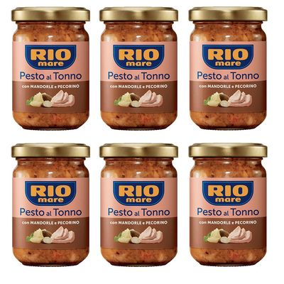 6 x Rio Mare Pesto al Tonno con Mandorle e Pecorino Tuna Pesto with Almonds and Pecorino 130 g