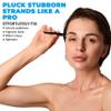 1st Deer Precision Tweezers - Professional Stainless Steel Tweezer Set with Carry Pouch - Ingrown Hair Remover for Women & Men, Black view 3