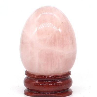 Natural Crystal Stone Egg Polished Agate Quartz Obsidian Mineral Jewelry Transfer Home Decoration Healing Craft DIY Gift Toys,Rose Quartz