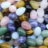 Natural Crystal Stone Egg Polished Agate Quartz Obsidian Mineral Jewelry Transfer Home Decoration Healing Craft DIY Gift Toys,Rose Quartz view 2