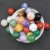 2 Pieces 20Mm Natural Crystal Ball Non-Porous Aura Mineral Stone Agate Transfer Ball Polished Gemstone Energy Specimen Home Decor,Random-8mm,2pcs view 2