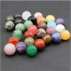 2 Pieces 20Mm Natural Crystal Ball Non-Porous Aura Mineral Stone Agate Transfer Ball Polished Gemstone Energy Specimen Home Decor,Random-8mm,2pcs view 3