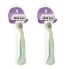 kwmobile 2X Razor Holder with Suction Cup - Self-Adhesive Shaver Wall Mount - Bathroom Organizer for Glass and Tiles - Lavender/Transparent view 1