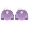 kwmobile 2X Razor Holder with Suction Cup - Self-Adhesive Shaver Wall Mount - Bathroom Organizer for Glass and Tiles - Lavender/Transparent view 3