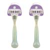 kwmobile 2X Razor Holder with Suction Cup - Self-Adhesive Shaver Wall Mount - Bathroom Organizer for Glass and Tiles - Lavender/Transparent view 4
