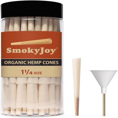 1 1/4 Size Cones - Pre Rolling Rolled Preroll Pre Rolls Papers Cone - Cones with Filter Tips and Packing Tubes Included