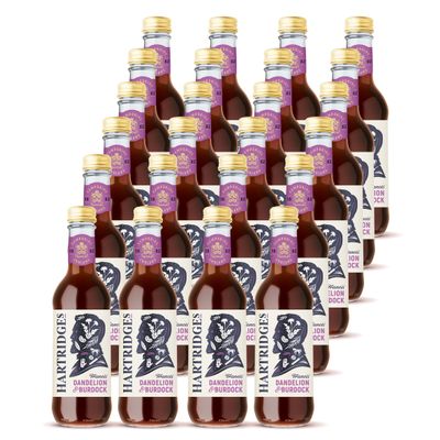 Hartridges Celebrated Dandelion & Burdock 330ml Glass Bottles (Pack of 24)