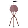 SECFIT Crutches Tripod Crutch Chair for Seniors Five Gears Height Adjustable Crutch Stool with Seat Large Double Arc Reinforcement Support Folding Cane for Men Women Walking Crutches view 1
