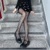 HMTE stockings Cute Black Love Print Tights Women Sexy Dark Fishnet Mesh Pantyhose Costumes Bodystockings (black G One Size) view 4