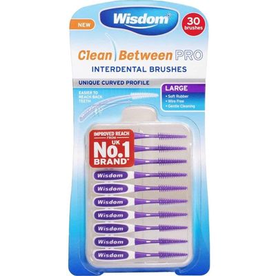 Wisdom 30 Clean Between Pro Large Interdental Brushes - Pack of 1